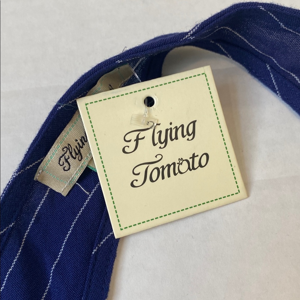NWT Flying Tomato Wide Leg Pinstripe Jumpsuit - Picture 7 of 9